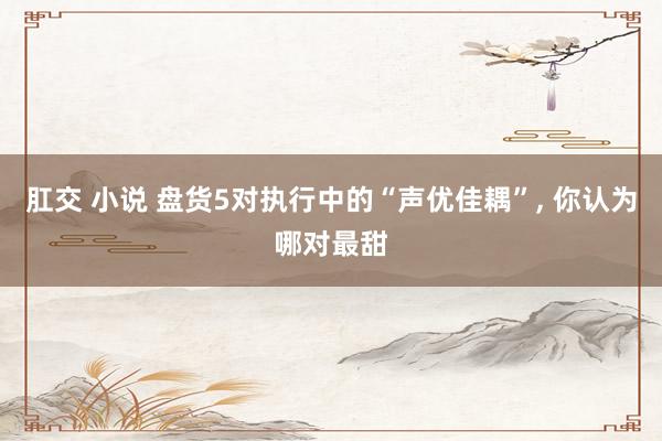 肛交 小说 盘货5对执行中的“声优佳耦”， 你认为哪对最甜